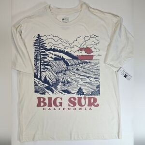 Mad‎ Engine Graphic T-Shirt Mens Large Big Sur National Park Outdoor Theme Tee